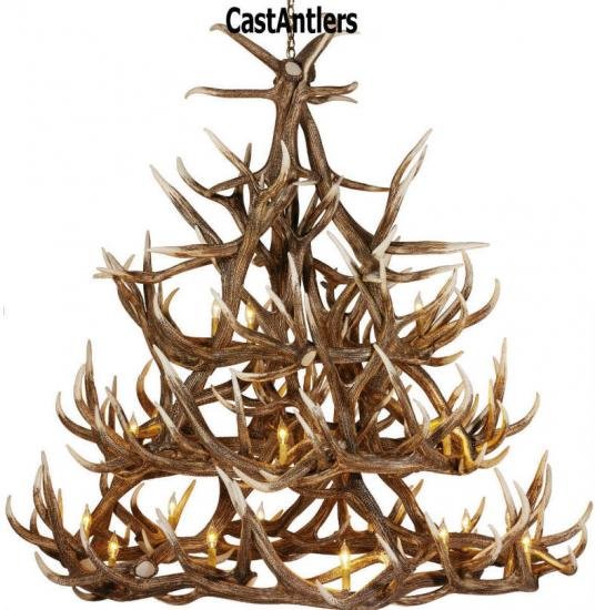 Elk 30 Cast Antler Chandelier