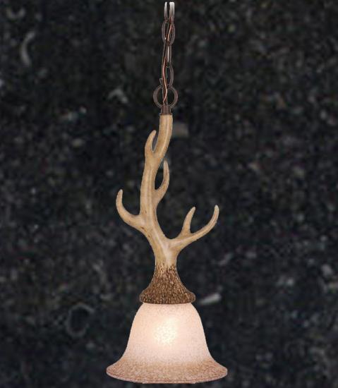 1-Light Cast Antler Pendant