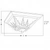 Pine Tree Rustic Outdoor/Indoor Ceiling Light/ Amber Flake Glass