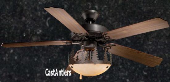 Rustic Ceiling Fan 52 inch w/ Yukon Light Kit