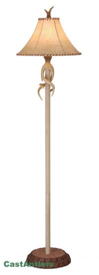 66" Floor Lamp w/ Faux Leather Shade
