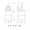 Rustic Outdoor Lantern Porch 5in Wall Light(Bear)-price is per pair