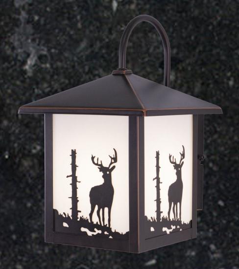 Rustic Outdoor Waterproof 8in Porch Wall Light (Deer)