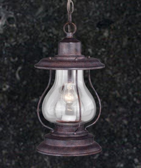 14 inch Outdoor Rustic Finish Western Lantern Hanging Pendant