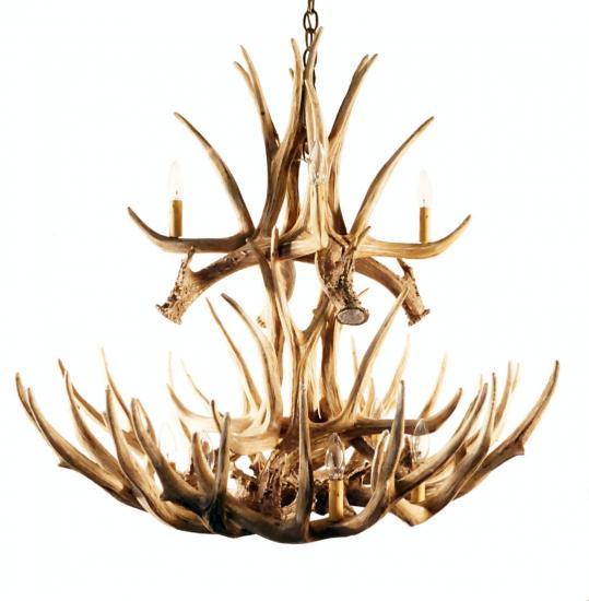 Mule Deer 16 Cast Antler Chandelier