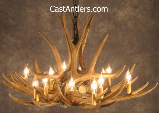 Mule Deer 9 Cast Antler Chandelier 