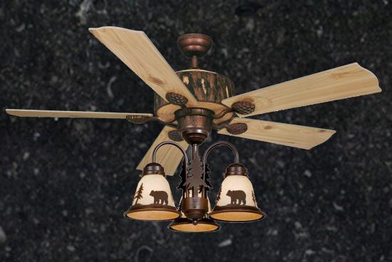 Creek Cabin Ceiling 52 inch Fan w/ Light Kit (Multiple Scene Options)