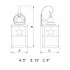 Rustic Outdoor Lantern Porch 5in Wall Light(Texas Star)-price is per pair