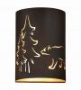 Bear/Tree 5-in Rustic Porch Wall Light Noble Bronze and Brass Gold