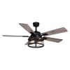 Edison Rustic Farmhouse 52 inch Ceiling Fan with Cage Light