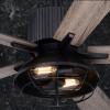 Edison Industrial 52 inch Ceiling Fan w/ Remote and can Flush Mount