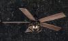 Edison Black and Teak 52 inch Farmhouse Ceiling Fan w/ Remote and can Flush Mount