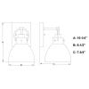 1 Light Contemporary Farmhouse Black Edison Vanity Light/Sconce