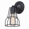 1 Light Edison Bronze Cage Vanity Light/Sconce Adjustable